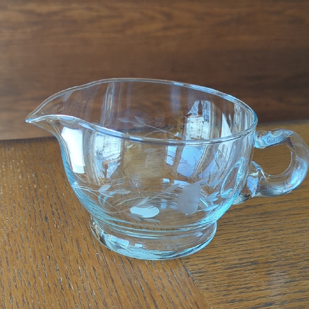 Vintage Princess House Clear Glass Creamer